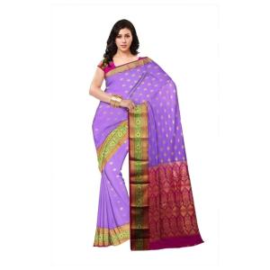 Rani Blie Paithani Silk Saree (Blue & Pink )
