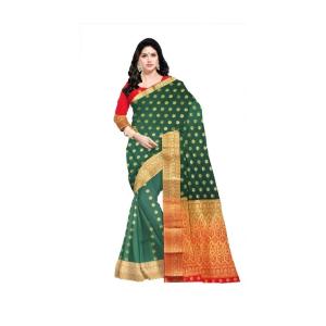 Art Silk Saree with Contrast Border