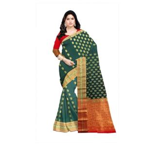 :   Woven Kanjivaram Cotton Soft  Saree (Pink&Green)