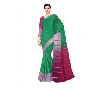 :   Woven  Soft  soft  Cotton  Saree New ( Green Cotton )